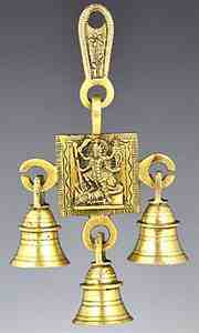 Kali Solid Brass Wall Hanging Chime with Seven Bells