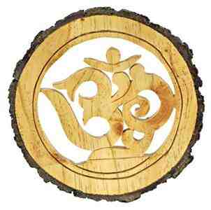 Wooden Om Symbol Wall Hanging