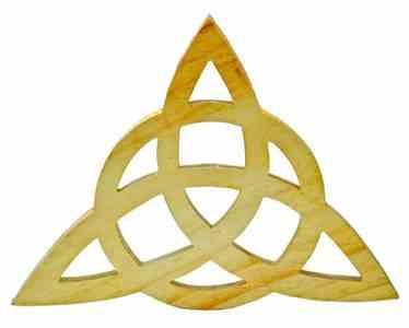 Wooden Triquetra Altar Tile