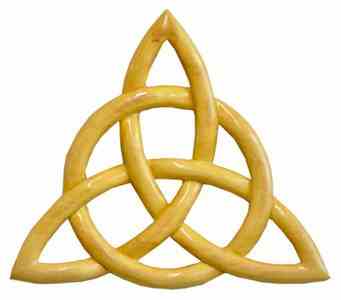 Wooden Triquetra Altar Tile