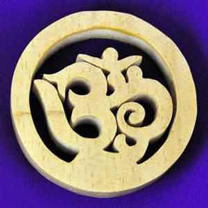 Pinewood Om Symbol Altar Tile