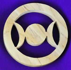 Pinewood Triple Moon Altar Tile