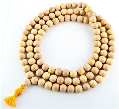 Wholesale White Kadam Wooden Prayer Mala