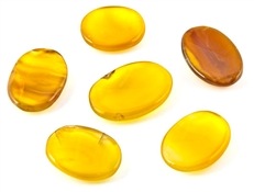 WSTN15<BR><BR>  Yellow Onyx Worry Stone - 1.5" L (6 pieces)
