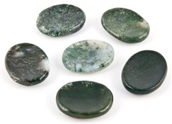 Wholesale Moss Agate Worry Stone