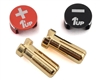 1UP Racing LowPro Bullet Plug Grips w/5mm Bullets (Black/Red) 1UP190432