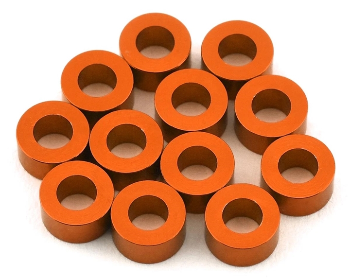 3x6x3mm Precision Aluminum Shims, Orange, (12 pcs) 1UP80355