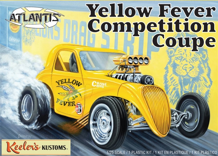 Yellow Fever Dragster Keelers Kustoms 1:25 - AAN13101