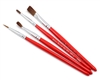Atlas Brush Red Sable Round & Flat Brush Set (4) ABS60-4PS