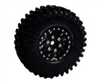 APS Aluminum1.0" Beadlock Black Wheels & Crawler Tires Set for 1:18 1:24. Set of 4, APS28424K