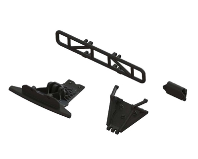 Arrma Lower Skid And Bumper Set - Black, ARA-1577