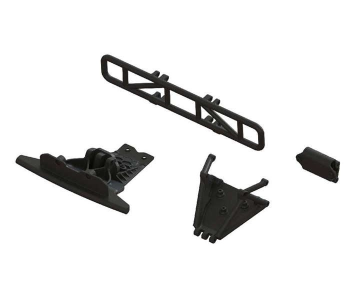 Arrma Lower Skid And Bumper Set - Black, ARA-1577