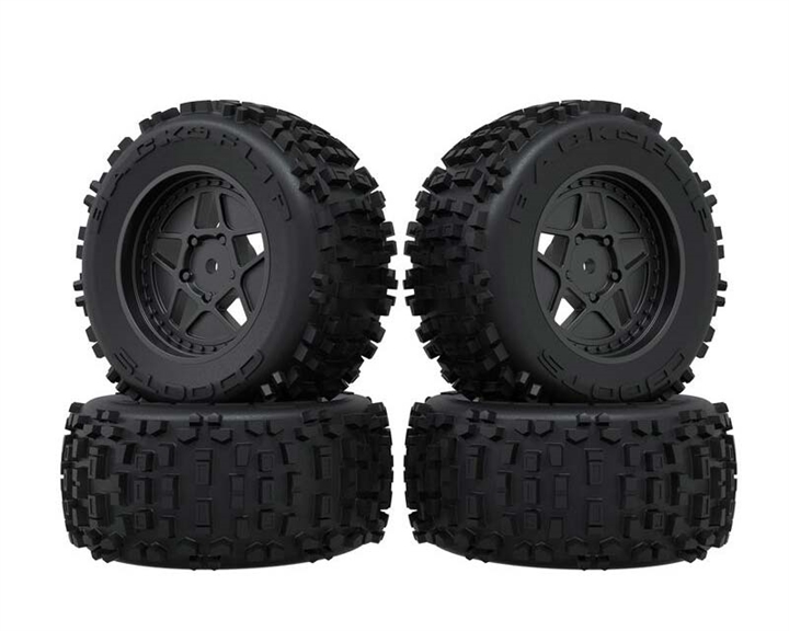 Arrma dBoots Back-Flip Mini Kraton Pre-Mounted Tires (Black) (4) w/12mm Hex - ARA-2991