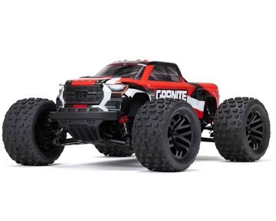 Arrma 1/18 GRANITE GROM MEGA 380 Brushed 4X4 Monster Truck RTR with Battery & Charger, Red