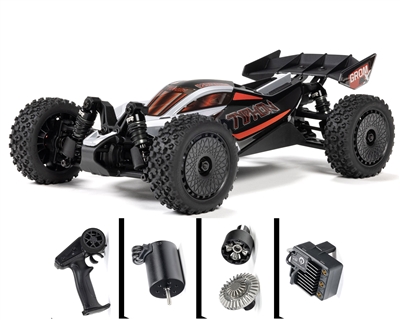 Arrma 1/14 TYPHON GROM 223S DSC 4X4 RTR Brushless Buggy, Silver - ARA2306T1