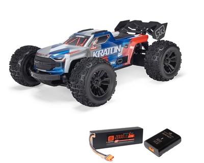 Arrma 1/16 Mini KRATON 223S Brushless DSC 4x4 RTR - Red/Blue,  ARA2508ST1