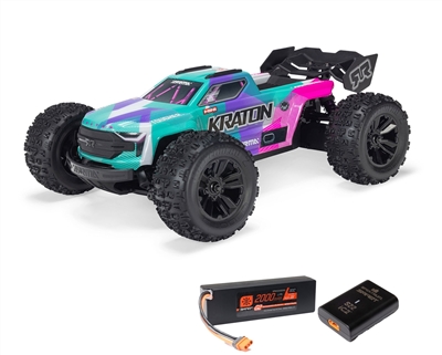 Arrma 1/16 Mini KRATON 223S Brushless DSC 4x4 RTR - Teal/Pink,  ARA2508ST2