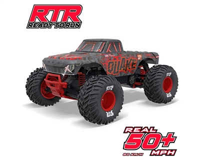 Arrma 1/10 QUAKE 223S DSC 2WD RTR Brushless Monster Truck, Red - ARA3537T1