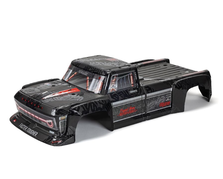 Arrma OUTCAST 8S Painted Decaled Trimmed Body - Black - ARA409012