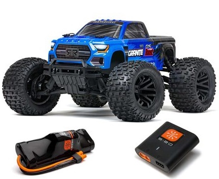 Arrma 1/10 GRANITE 4X2 BOOST MEGA 550 Brushed Monster Truck RTR with Battery & Charger, Blue, ARA4102SV4T2