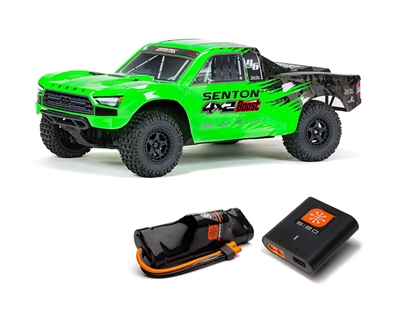 Arrma 1/10 SENTON 4X2 BOOST MEGA 550 Brushed Short Course Truck RTR with Battery & Charger, Green - ARA4103SV4T1