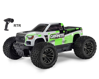 Arrma 1/10 GRANITE 4X4 RTR Brushed Monster Truck, Green - ARA4202V4T1