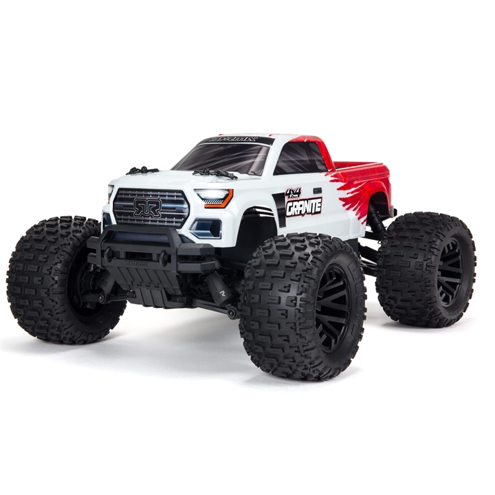 Arrma 1/10 GRANITE 4X4 MEGA 550 Brushed Monster Truck RTR, Red - ARA4202XV3T2