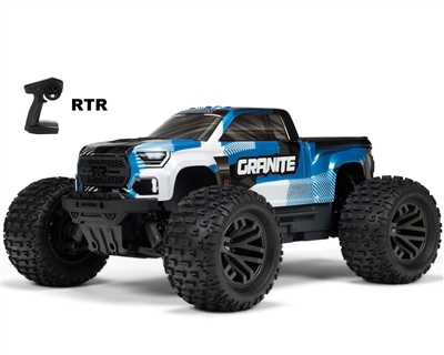 1/10 GRANITE 223S DSC 4X4 RTR Brushless Monster Truck, Blue - ARA4302V4T1