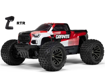 1/10 GRANITE 223S DSC 4X4 RTR Brushless Monster Truck, Red - ARA4302V4T2