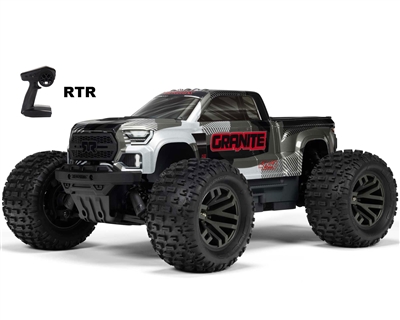 1/10 GRANITE 223S DSC 4X4 RTR Brushless Monster Truck, Gun Metal - ARA4302V4T3