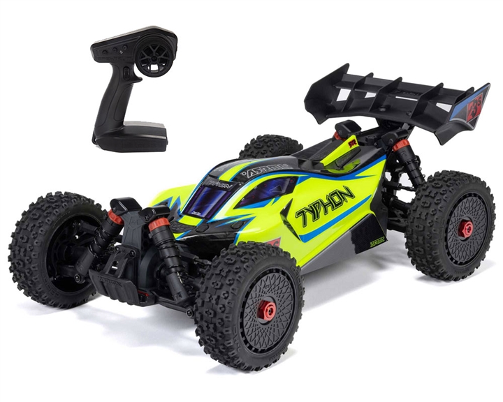 Arrma 1/8 TYPHON 223S DSC 4X4 RTR Brushless Buggy, Yellow - ARA4306V4T2