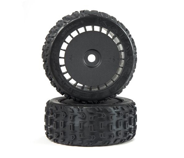 Arrma dBoots Katar T Belted 6S Tire Set Glued (Blk) (2)