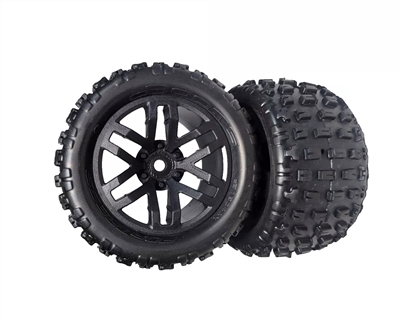 ARA550112 dBoots 'FORTRESS' Tire Set Glued (Black) (2 Pairs)