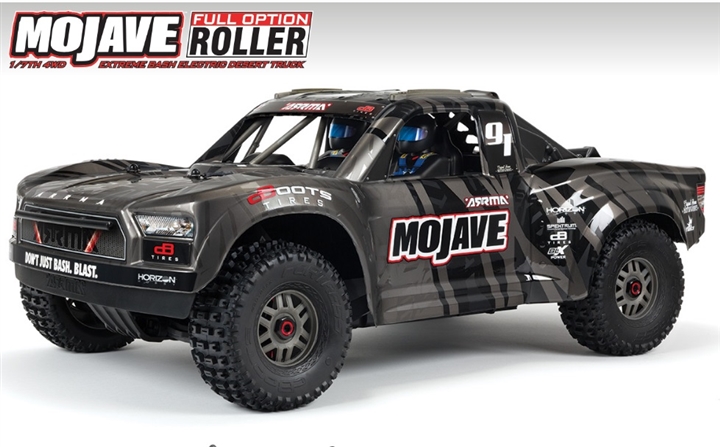 MOJAVE 1/7th 4wd EXtreme Bash Roller Black ARA7204