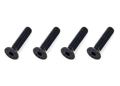 418 Flat Head Hex Machine Screw M4x18mm (4) ARA722418