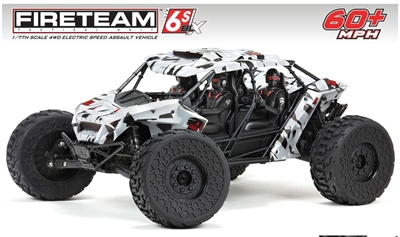 FIRETEAM 6S 4WD BLX 1/7 Speed Assault Vehicle RTR (White)