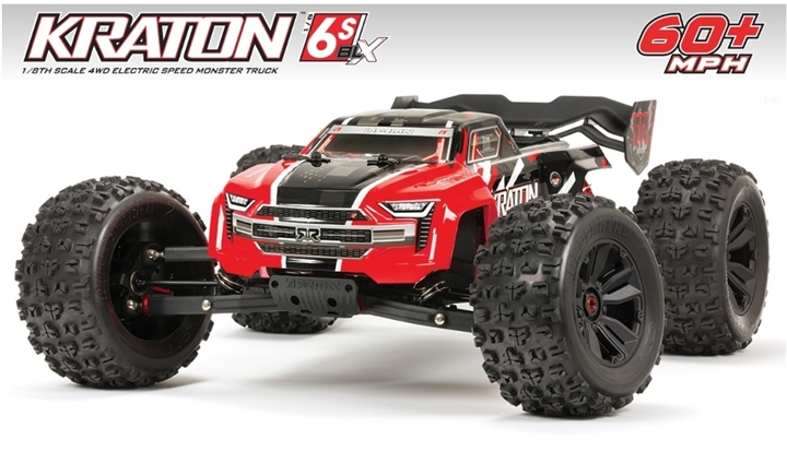 KRATON 6S 4WD BLX 1/8 Speed Monster Truck RTR Red ARA8608V5T1