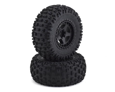 AR550042 Fortress SC Tire Set Glued Black (2) ARAC9630