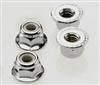 AR708008 Flanged Nyloc Locknut 4mm Silver (4) ARAC9699