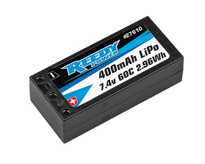 Reedy 2S 60C LiPo Battery (7.4V/400mAh) w/2mm Bullets, ASC27610