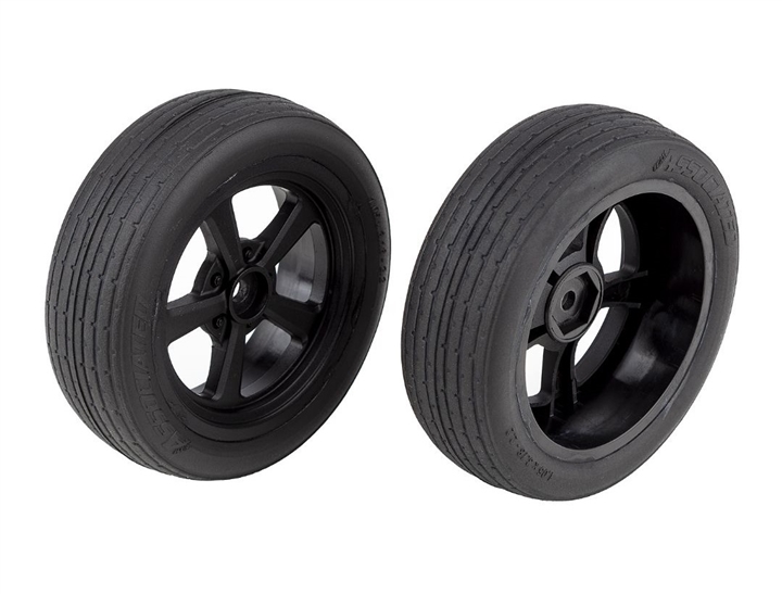 Team Associated DR10 Front Pre-Mounted Drag Racing Tires (2) ASC71073