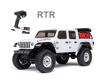 Axial 1/24 SCX24 Jeep JT Gladiator 4X4 RTR Brushed Rock Crawler (Battery & Charger Included), White - AXI00005V2T4