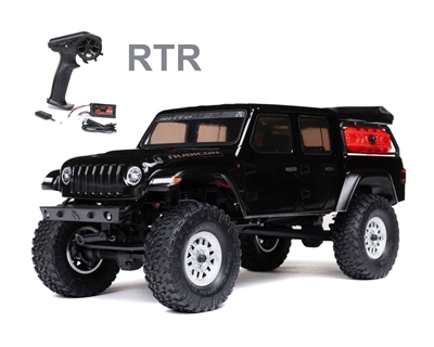 Axial 1/24 SCX24 Jeep JT Gladiator 4X4 RTR Brushed Rock Crawler (Battery & Charger Included), Black - AXI00005V2T5