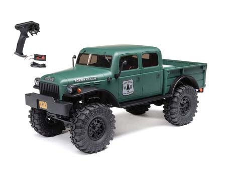Axial 1/24 SCX24 Dodge Power Wagon 4WD Rock Crawler Brushed RTR, Green - AXI00007T2