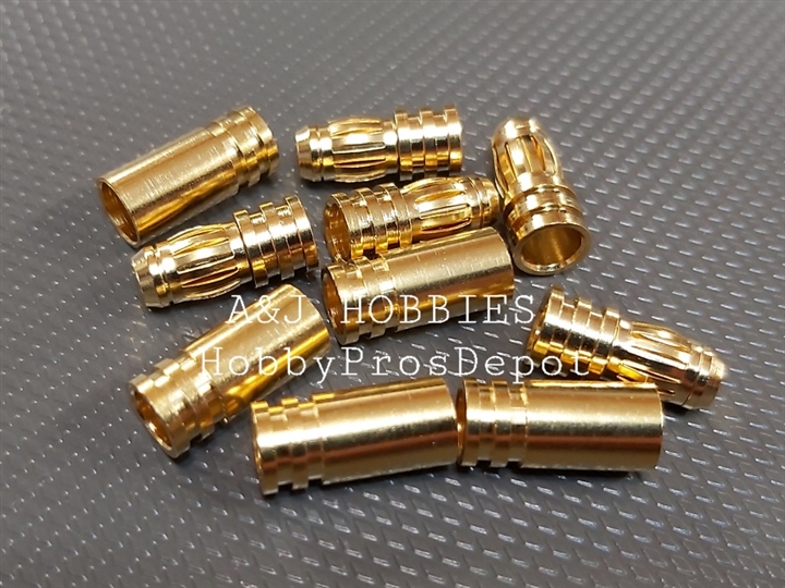 5mm Gold Bullet ESC and Motor Connectors (5 Pairs)