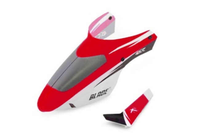 Blade MSR  Complete Red Canopy With Vertical Fin BLH3018R