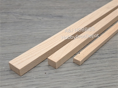 Maple Wood 3/4 x 3/8 x 12"