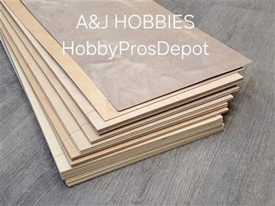 Aircraft Lite plywood 1/8 x 12 x 12  (3 PLY)