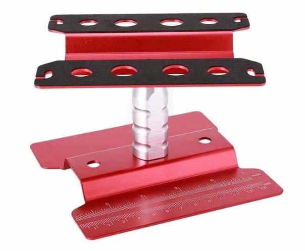 Aluminum Car Stand Workstation for 1/10 & 1/8 Size, Red