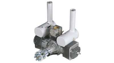 DLE-170cc Twin Gas Engine w/Elec Ig & Muffs DLEG0170